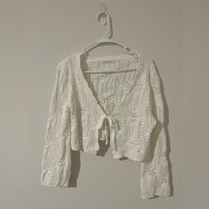 MOON & MADISON - Cream Knit Cardigan - Size Large